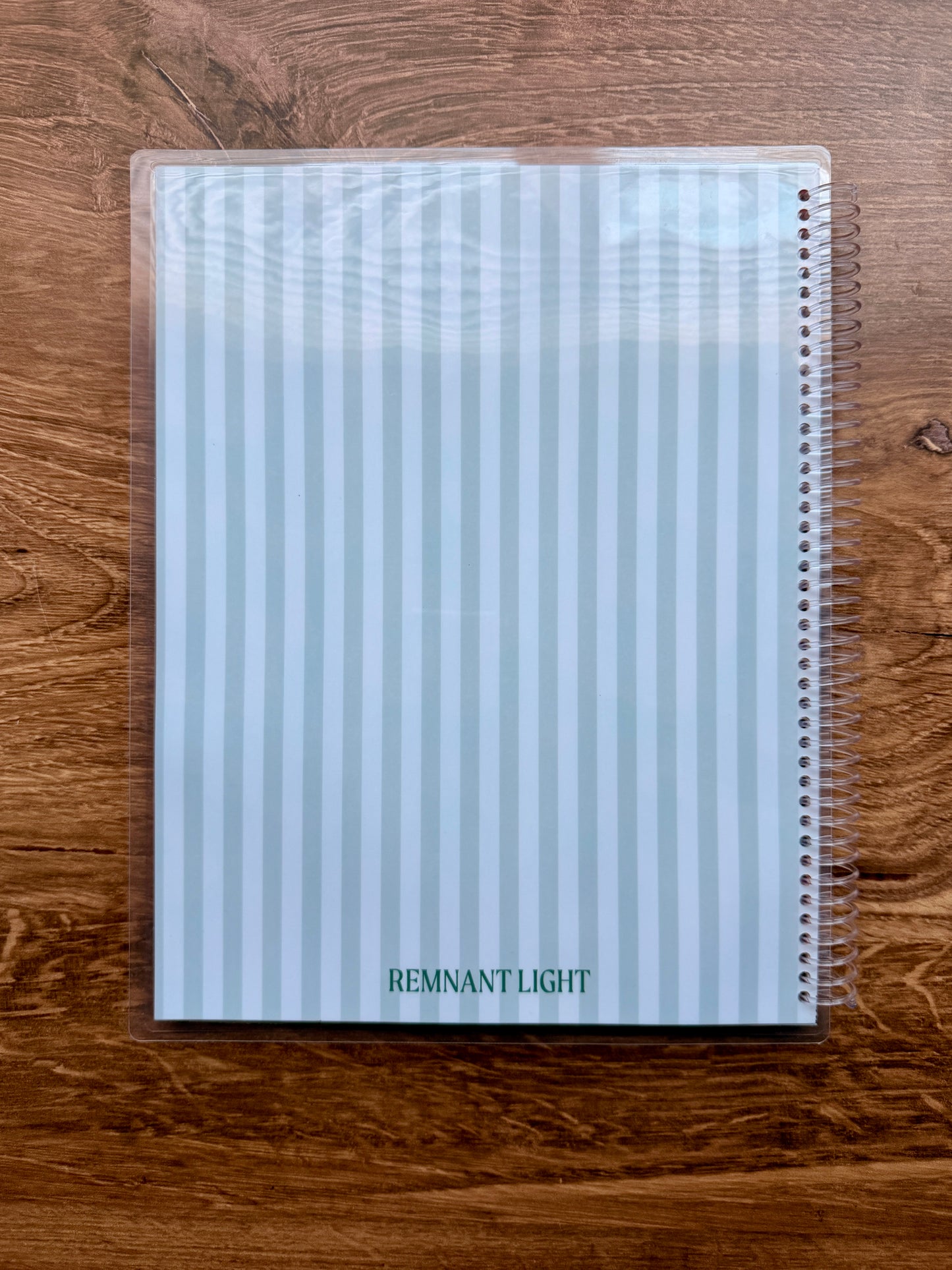 Berry Sweet Verse by Verse Bible Study Journal back cover with a striped cover and spiral binding.