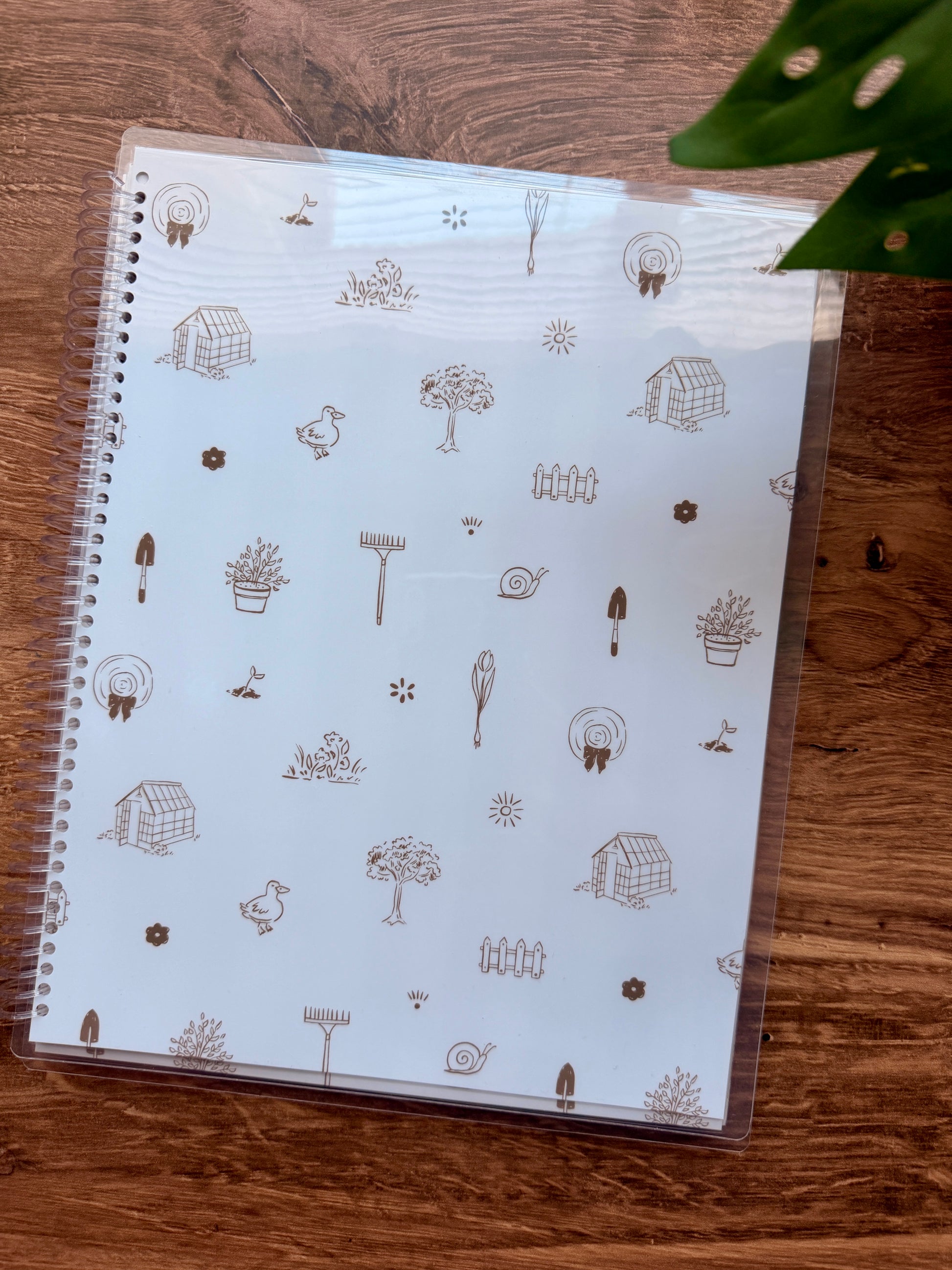 Gardener Verse-by-Verse Bible Study Notebook with a whimsical garden-themed design on a white background.