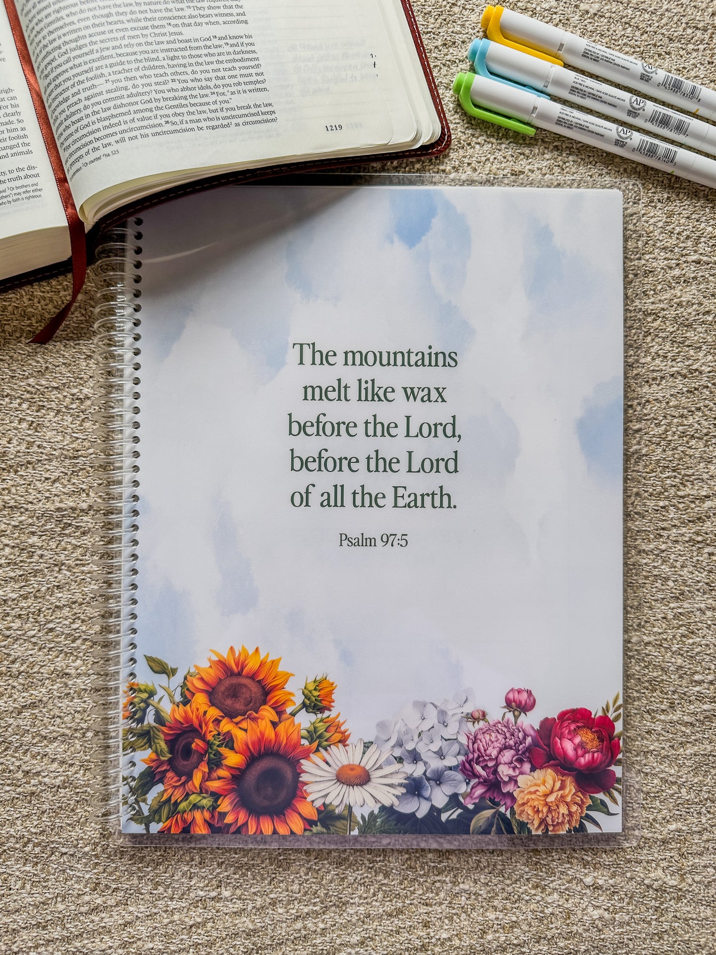 Floral Skies Verse by Verse Bible Study Journal